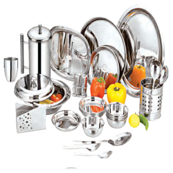 Mintage Pearl Leaser Dinner set - Set of 76 Pieces - Made of Stainless Steel Material