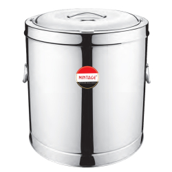 Silver Orbit Hot Pot - 40 LTR - Made of Stainless Steel (Handel Available)