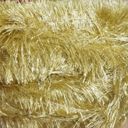 Decoration Sparkled Fur - Made Of Cotton - Golden Color