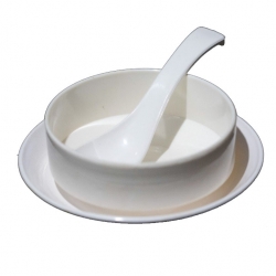 Soup Bowl With Spoon & Plate - Made Of Melamine