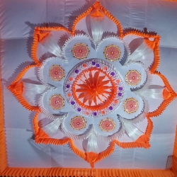 Designer Mandap Ceiling - 15 FT X 15 FT - Made Of Taiwan & Brite Lycra Cloth