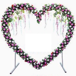 Heart Shape Selfie Stand - 7 FT - Made of Iron & Plastic