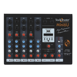 Studiomaster - Mini 6U Mixer - Gain Control with 2-band EQ per Channel