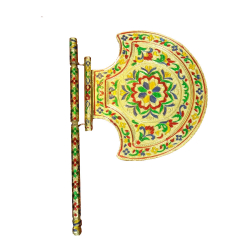 Decorative Fan - Made of Cloth with Meenakari Work