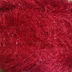 Decoration Sparkled Fur - Made Of Cotton - Red Color