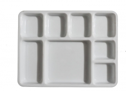 Dinner Plate - 8 Compartment  Plate - 11 Inch X 15 Inch - Made of Food Grade Acrylic