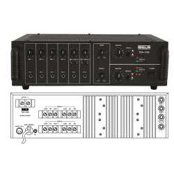 Ahuja - PA Power Amplifires - TZA-1500 Two Zone PA Mixer Amplifiers