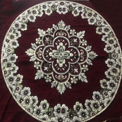 Designer Round Table Top - 4 FT X 4 FT - Made Of Shaline Cloth