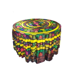 3D Round Table Cover - 4 FT X 4 FT Taiwan &  Brite Lycra