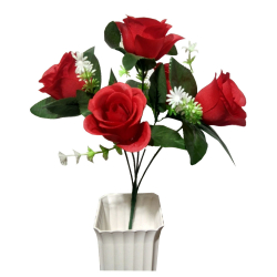 Artificial Flower Bunch - 13 Inch - Made of Plastic