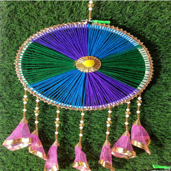 Wall Hanging Jhumar - 24 Inch X10 Inch - Made of Woolen