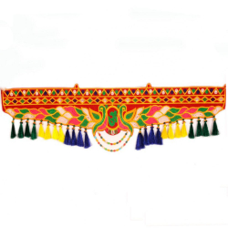 Traditional Toran With Glass Work - 3 FT -  Made Of Jute