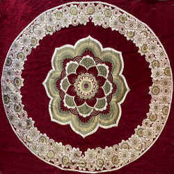 Designer Round Table Top - 4 FT X 4 FT - Made of Chenille Cloth (Only Top Available)