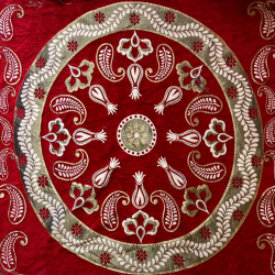 Designer Round Table Top - 4 FT X 4 FT - Made of Chenille Cloth (Only Top Available)