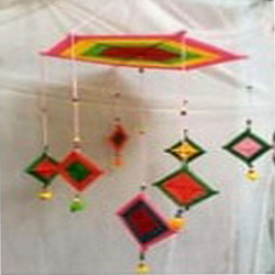 Jhumar Kite Wall Hanging - 15 Inch X 5 Inch - Multi Color