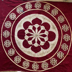 Designer Round Table Top - 4 FT X 4 FT - Made of Chenille Cloth (Only Top Available)