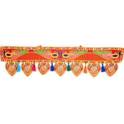 Traditional Toran With Glass Work - 3 FT -  Made Of Jute