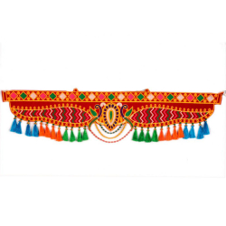 Traditional Toran With Glass Work - 3 FT -  Made Of Jute