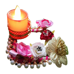 Diya Stand - 6 Inch - Made Of  Woolen