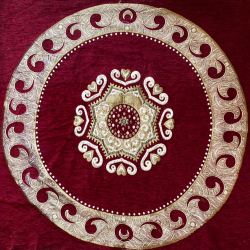 Designer Round Table Top - 4 FT X 4 FT - Made of Chenille Cloth (Only Top Available)