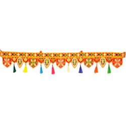 Traditional Toran With Glass Work - 3 FT -  Made Of Jute