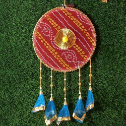 Wall Hanging Jhumar - 24 Inch X10 Inch - Made of Woolen