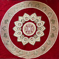 Designer Round Table Top - 4 FT X 4 FT - Made of Chenille Cloth (Only Top Available)