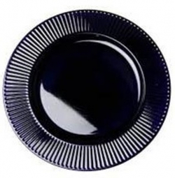 13 Inch - Royal Antiqued Round Aluminium Dinner Charger Plates - Heavyweight Plates