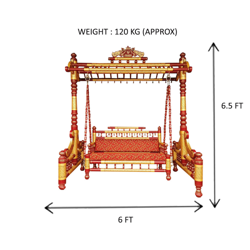 Buy Sankheda Jhula - Made Of Teak Wood - Decornt.com