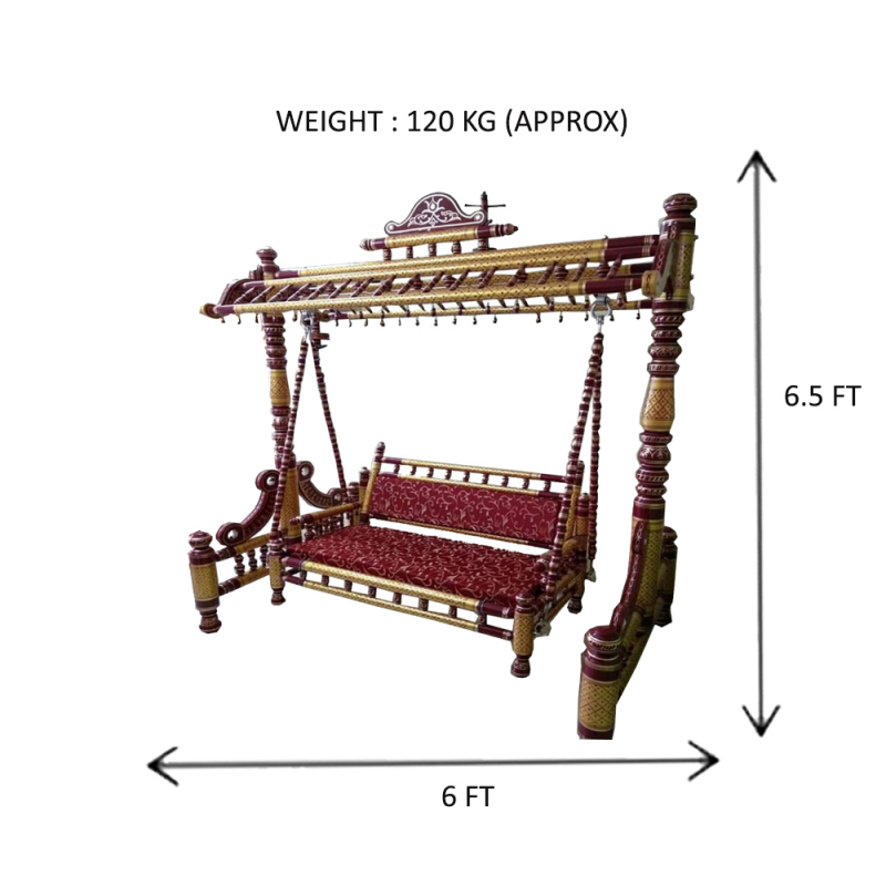 Buy Sankheda Jhula - Made Of Teak Wood - Decornt.com