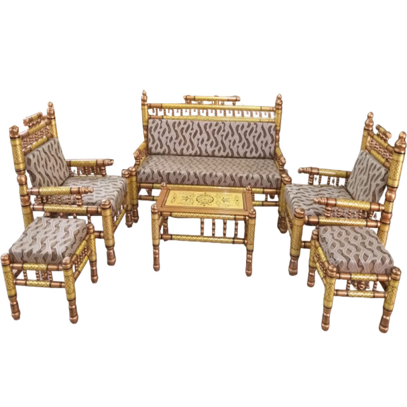 Sofa set made of 2024 teak wood