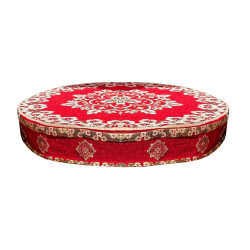 Round Table Top - Made Of  Chennile fabric