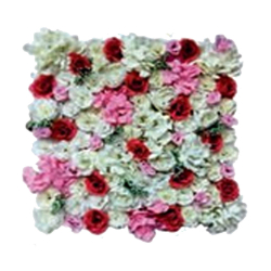 Artificial Flowers Wall - 2 FT X 2 FT -  Made Of Plastic