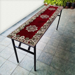 Rectangular Table Top - Made Of Chennile Fabric