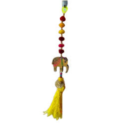 Fancy Elephant Tassel Wall Hanging - Made Of MDF & Woolen