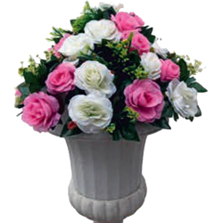 Artificial Flower Pillar Bouquet - Made of Plastic