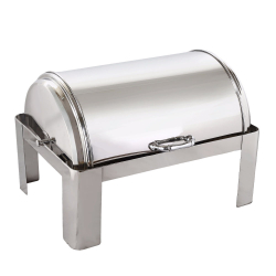 Chafing Dish - Rectangular Roll Top -  Made Of Stainless Steel