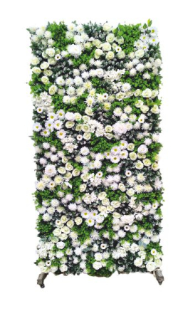 Artificial Flowers Wall - 4 FT X 8 FT -  Made Of Plastic