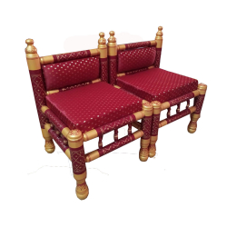 Sankheda Vidhi Mandap Chair - 1 Pair (2 Chairs) - Made Of Sankheda Wood