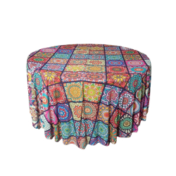 Round Table Cover - 8.5 FT X 8.5 FT - Made of Premium Quality Four way Lycra