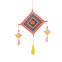 Kite to kite Tussel Wall Hanging - 15 Inch x 25 Inch - Made Of Woolen