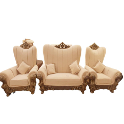 Wedding Sofa Set (1 Sofa & 2 Chairs) - Made Of Wood With Polish