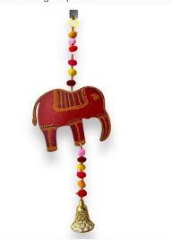 Fancy Elephant Wall Hanging - Made Of MDf & Metal Bell