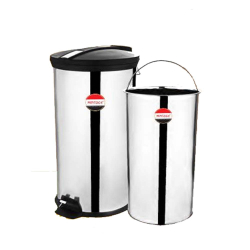 Mintage Pedal Bin Nova High Gloss With Bucket - Made Of Stainless Steel