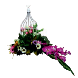 Artificial Flower Hanging Basket - 2 FT - Made of Plastic