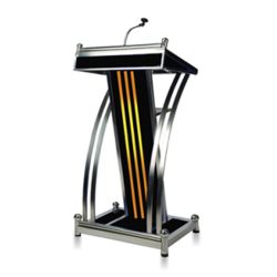 Heavy Podium with Mic - Made of Stainless Steel