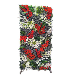 Artificial Flowers Wall - 4 FT X 8 FT -  Made Of Plastic