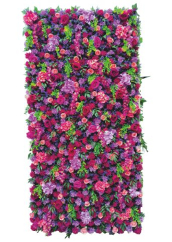 Artificial Flowers Wall - 4 FT X 8 FT -  Made Of Plastic