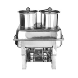 Double Soup Station Dish - 5 Ltr - Made of Steel