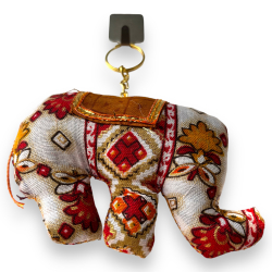 Fancy Elephant Keychain - Made Of Cloth & Woolen